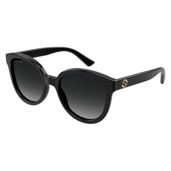 NEW Gucci Sunglasses GG1315S 002 Shiny Black/Grey Polarized Women Authentic